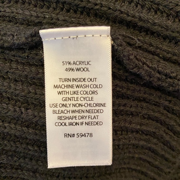 Ellen Tracy Womens Black Ribbed  Knit Long  Cardigan 2 Exterior Pockets /Size XL - Picture 9 of 10